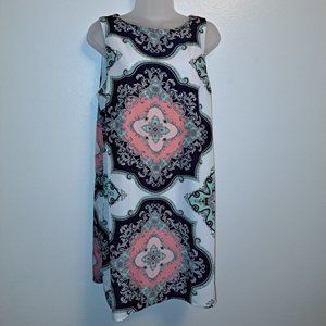 Dress T Paisley Print Sleeveless Shift Dress Size 10